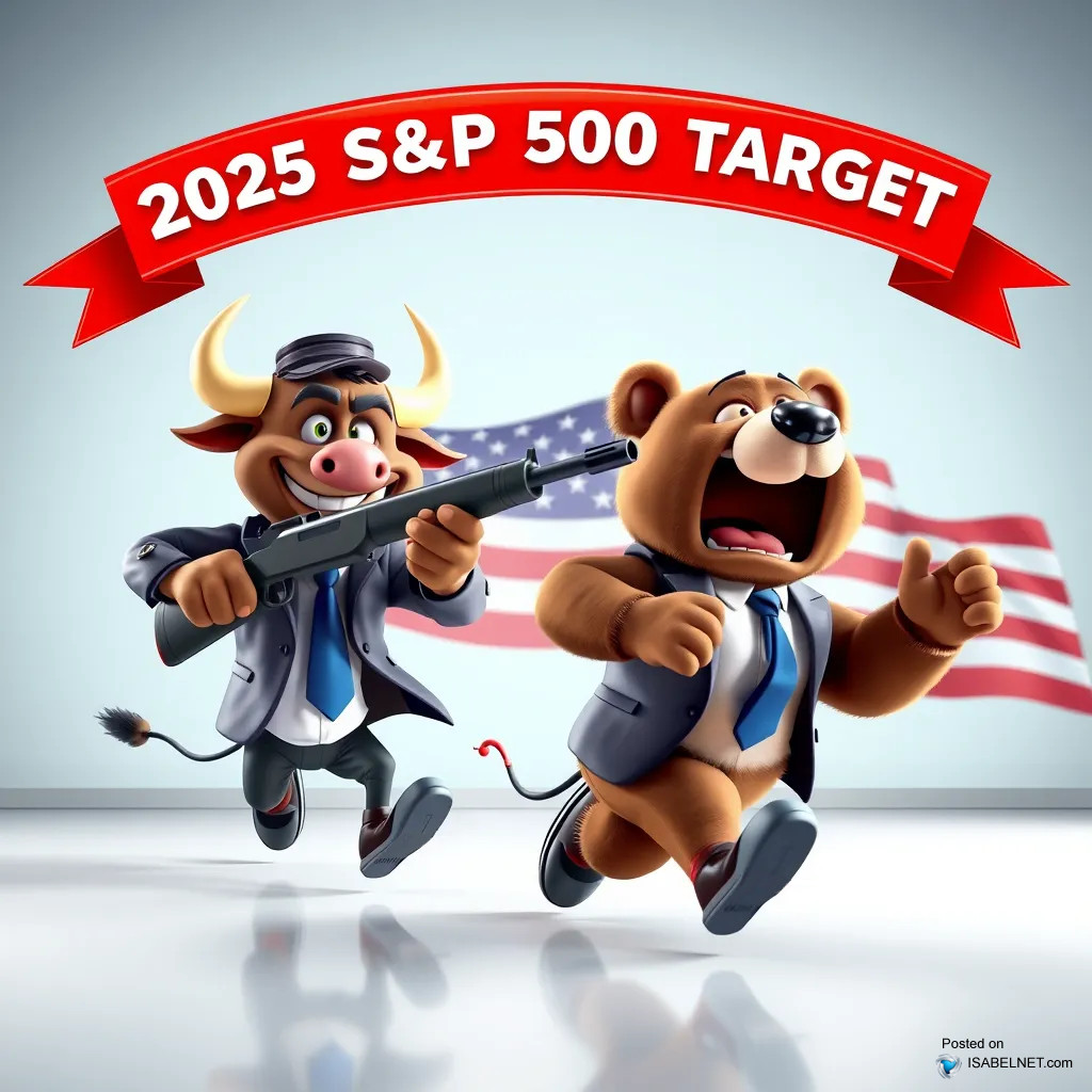 ISABELNET Cartoon of the Day - Bull vs. Bear, 2025 S&P 500 Target