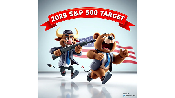 ISABELNET Cartoon of the Day - Bull vs. Bear, 2025 S&P 500 Target