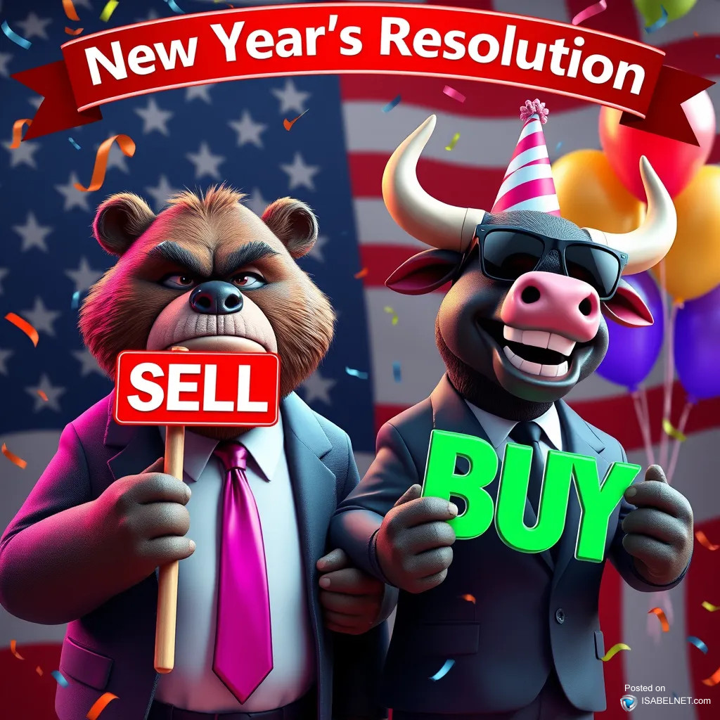 ISABELNET Cartoon of the Day - New Year's Resolution, Sell or Buy?