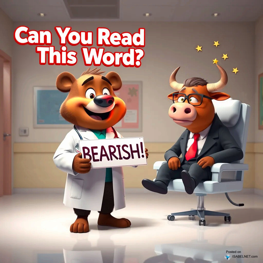 ISABELNET Cartoon of the Day - Can You Read This Words? Bearish!